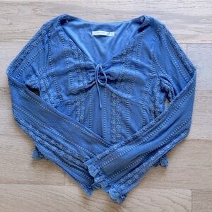 NWT Altar’d State Blue Lace Women's Top
